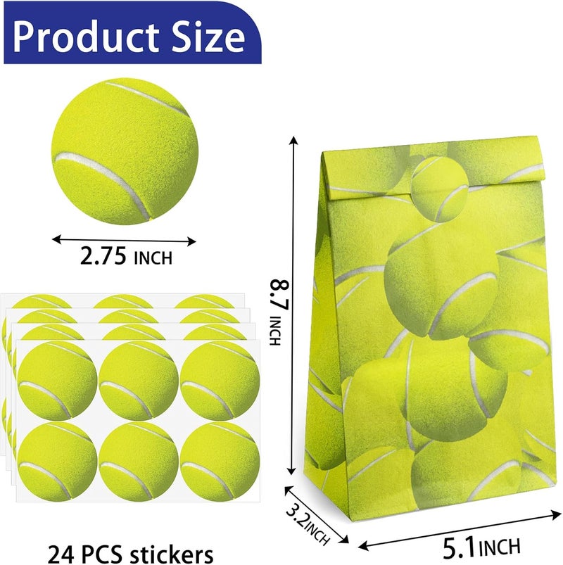 Outego Tennis Party Favor Bags Tennis Goodie Bags Tennis Party Favors for Kids Tennis Birthday Party Supplies - Image 3